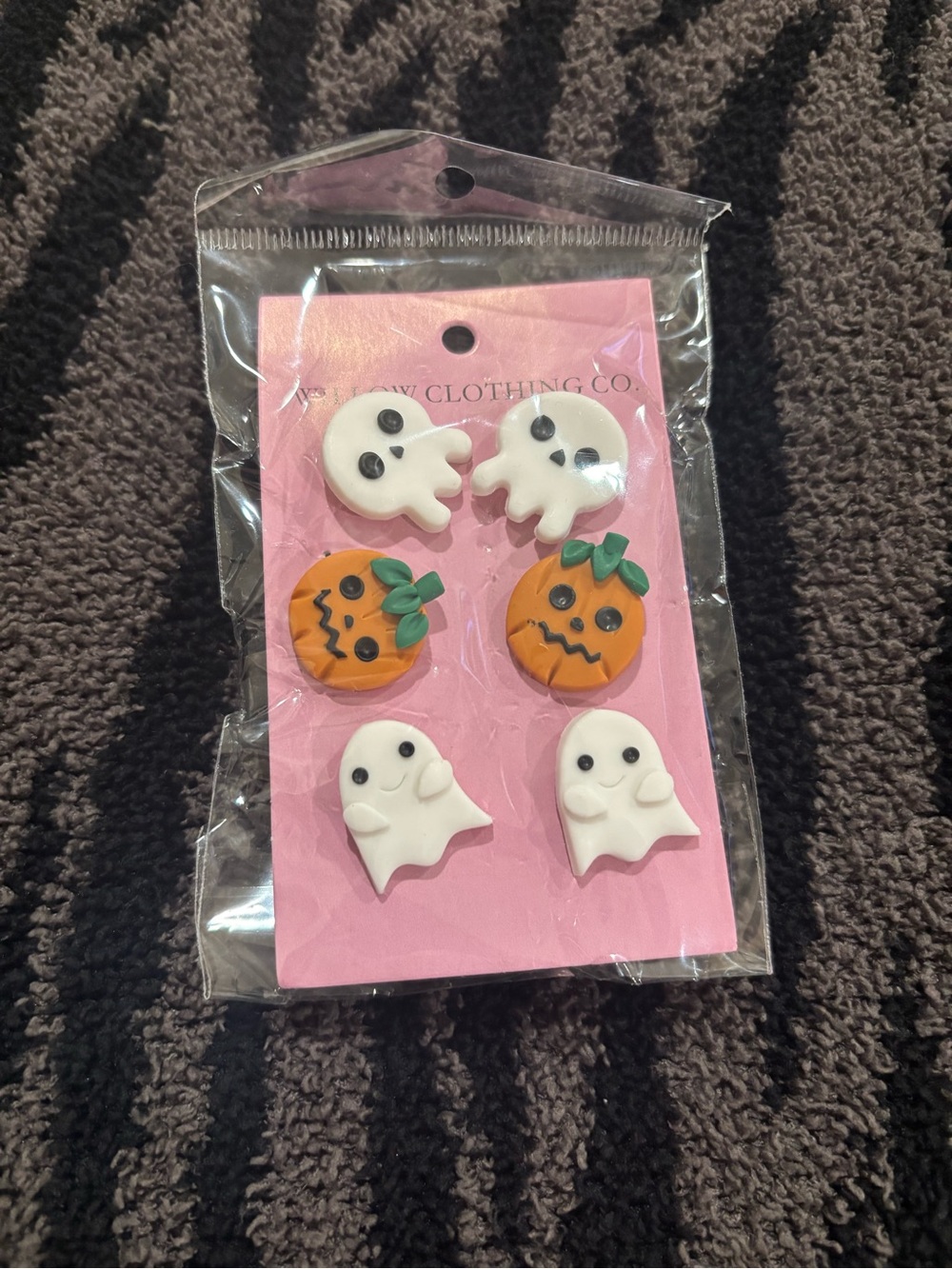 Halloween Ghost & Pumpkin earrings- New